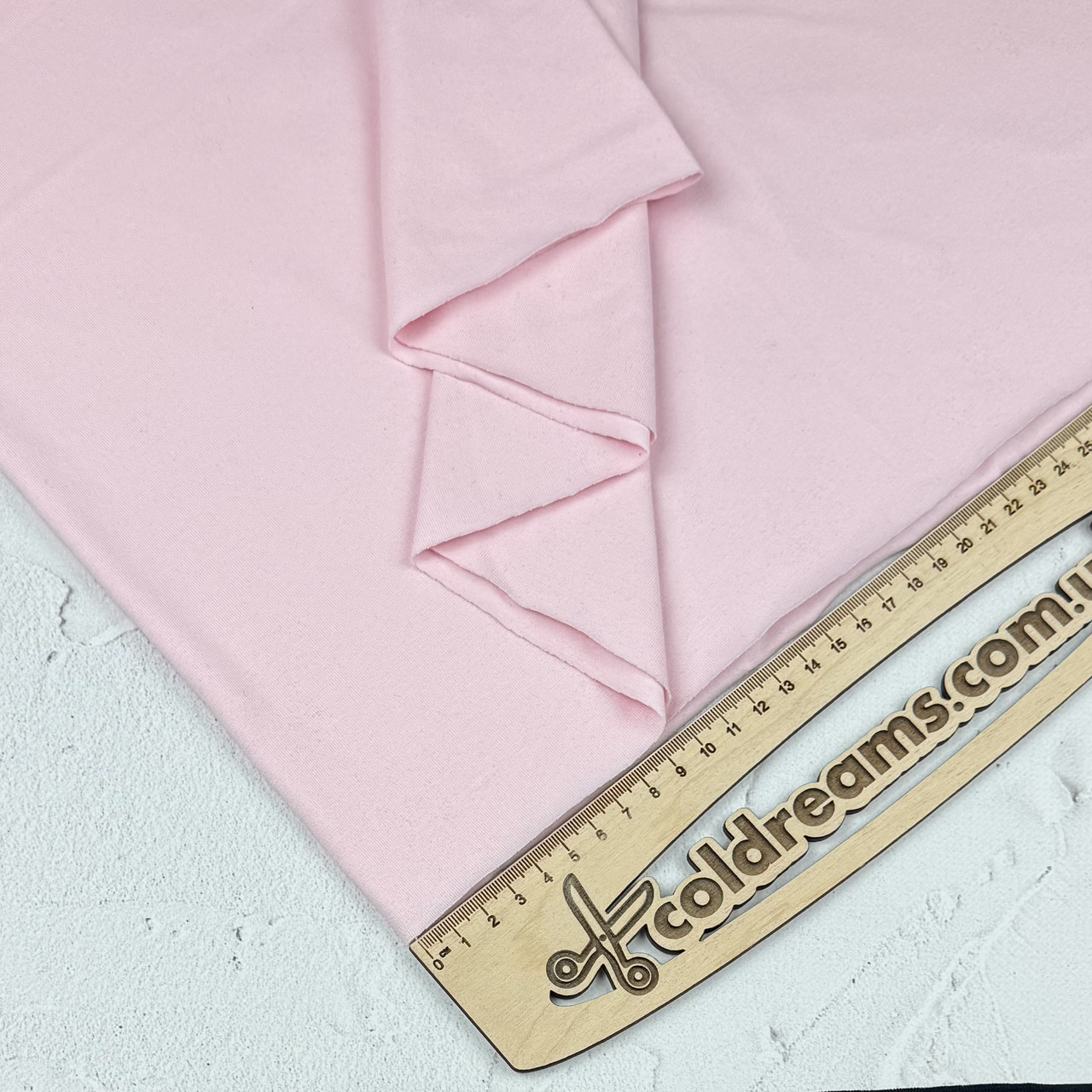 Стрейч кулір Ніжно рожевий (світле) — 95% бавовна та 5% ялинок.ВІДРІЗ 0.50 см — вплетені нитки вид краю