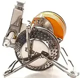 Портативний газовий пальник під нарізний балон у кейсі, складаний пальник, фото 3