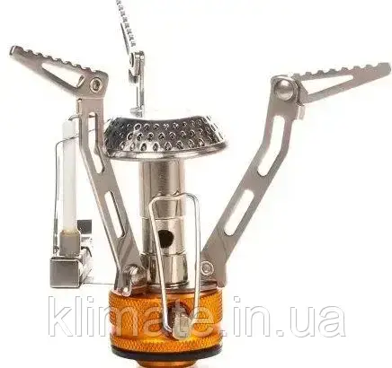 Портативний газовий пальник під нарізний балон у кейсі, складаний пальник, фото 1