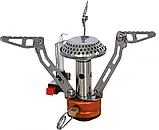 Портативний газовий пальник під нарізний балон у кейсі, складаний пальник, фото 5