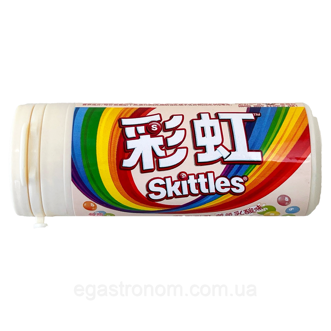 Драже в тубусі зі смаком йогурту Скітлс Skittles 30g 12шт/пач 10пач/ящ (Код: 00-00018083), фото 1