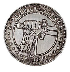 Сувенір монета долар США 1921 "Залізна рука". Hobo Coin American Morgan