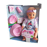 Інтерактивний пупс 45 см з аксесуарами - п'є з пляшечки, ходить на горщик, заплющує очі, плаче сльозами, фото 2