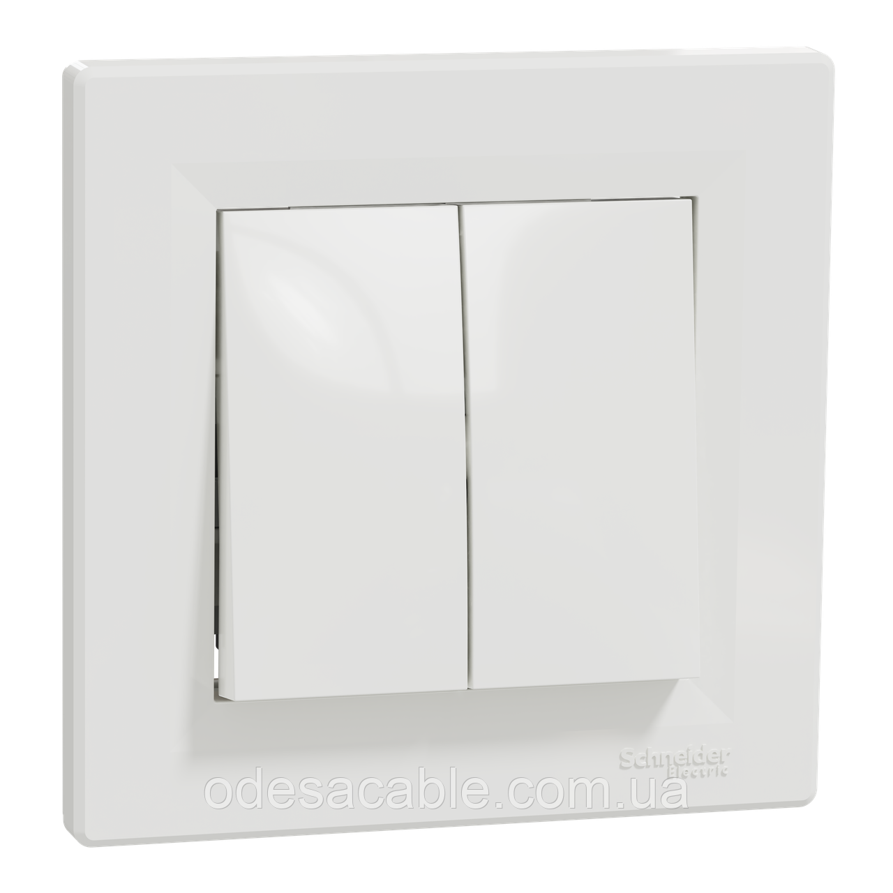 ВИМИКАЧ ДВОКЛАВІШНИЙ САМОЗАЖИМНИЙ БІЛИЙ ASFORA