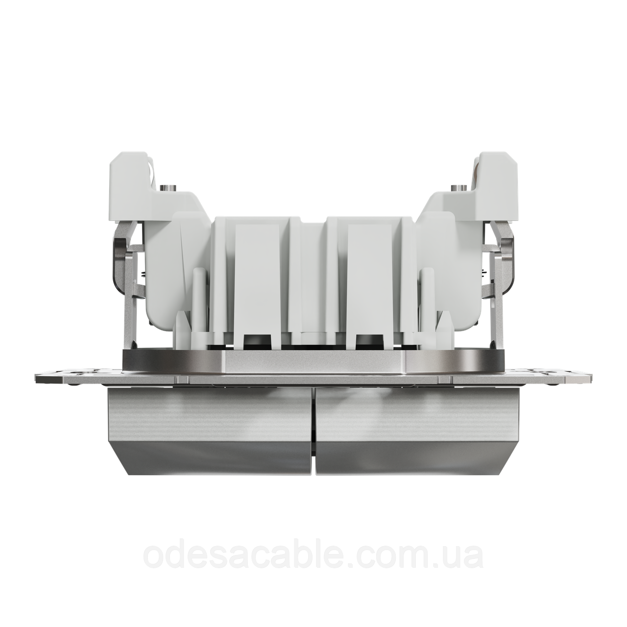 ВИМИКАЧ ДВОКЛАВІШНИЙ САМОЗАЖИМНИЙ ASFORA АЛЮМІНІЙ