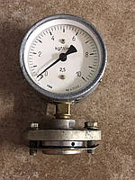 Манометр МОЛОЧНИЙ 10 кгс/см2 Ф100 мм МТП-100/1-ВУМ вібростійкий з мембранним роздільним пристроєм, ссер