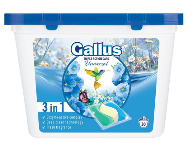 Капсули для прання Gallus Universal 3 in 1 30 шт 4251415301701