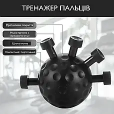 Еспандер для пензлів із двома рівнями навантаження із силікону та металу для тренування пальців YJ-8819, фото 3