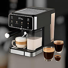 Кавомашина універсальна 8 напоїв Zepline ZP 6806 3000 Вт Сенсорна кавоварка для меленої кави капсул, фото 2