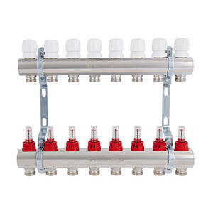 Колектор з витратомірами SD Plus 1" 8 виходів SD235W8