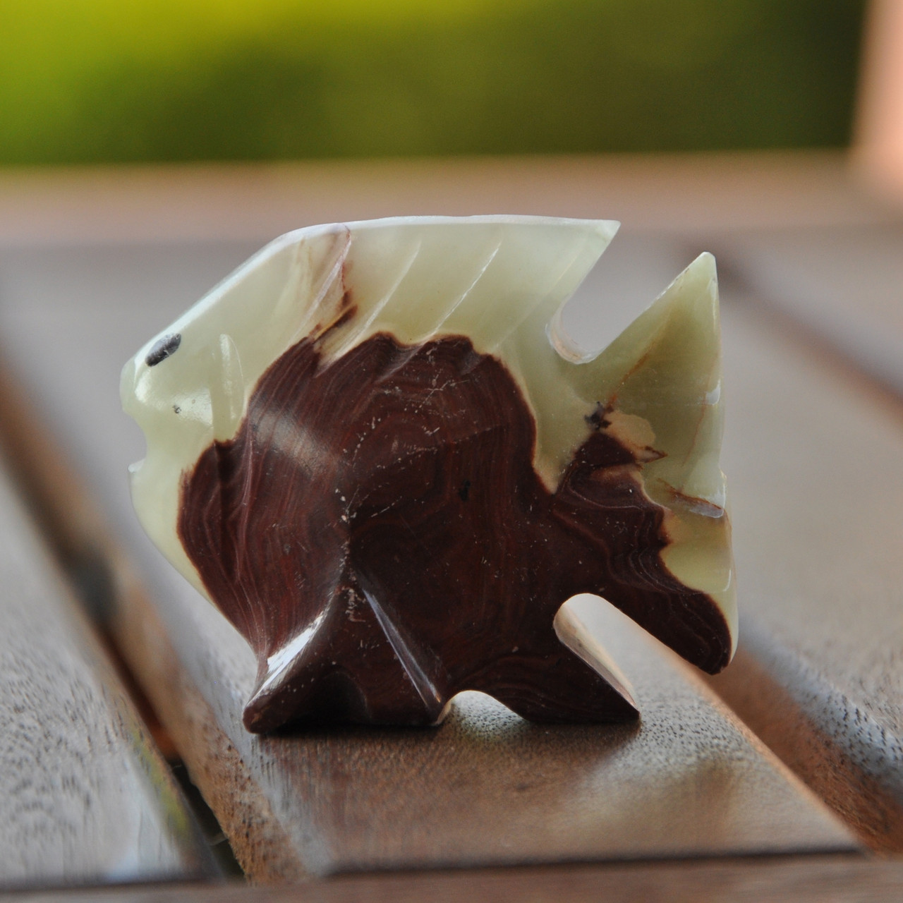 Статуетка рибка з натурального каменю онікс, 5 х 4 см (колір, як на фото), фото 1