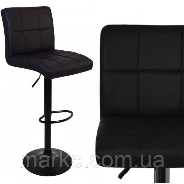 Барний стілець зі спинкою Bonro BC-0106 чорний з чорною основою (mrk)