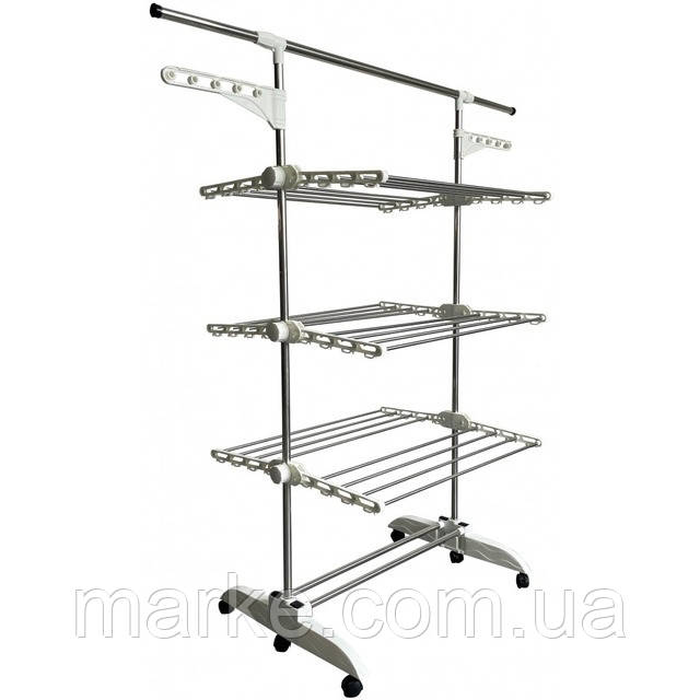 Сушка багатоярусна для одягу органайзер Bonro B01S біла (mrk), фото 1