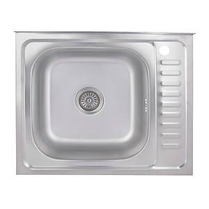 Кухонна мийка Brinex 6050-L 0,6 мм Satin (BRIN6050LSAT06)