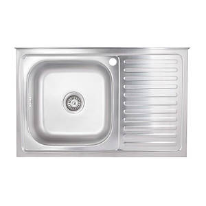 Кухонна мийка Brinex 5080-L 0,6 мм Satin (BRIN5080LSAT06)