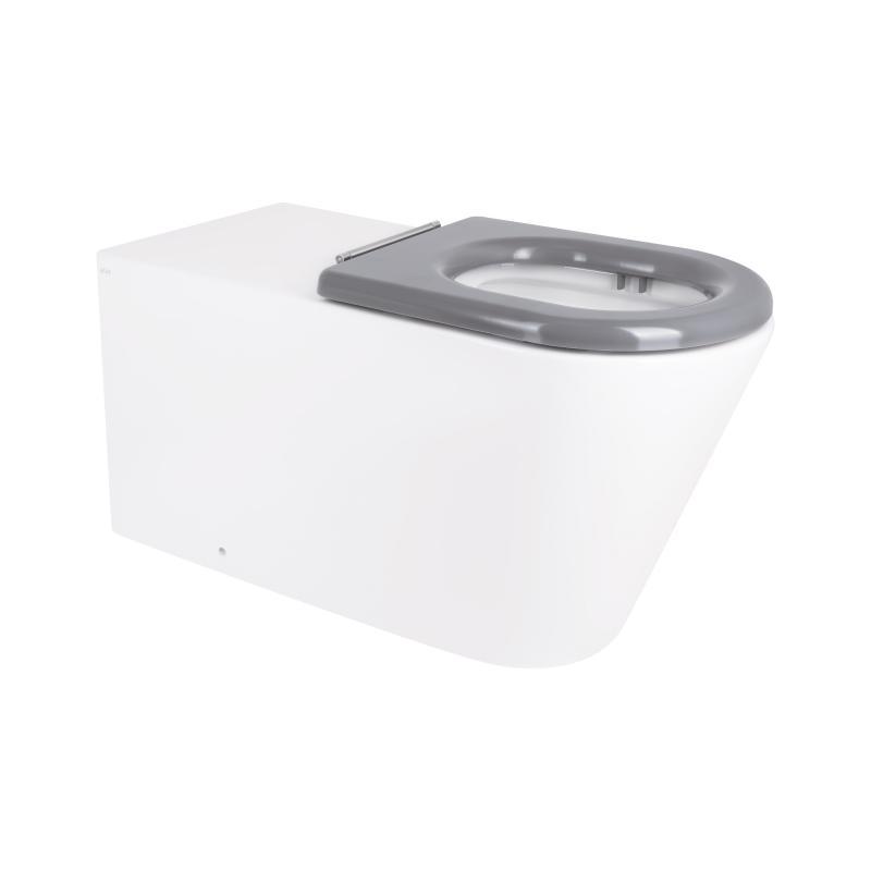 Унітаз підлоговий Qtap Freedom інклюзивний безбачковий Rimless безобідковий з сидінням Soft-close WHITE QT22223368W, фото 1