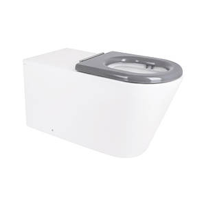 Унітаз підлоговий Qtap Freedom інклюзивний безбарвний Rimless безобідковий із сидінням Soft-close WHITE
