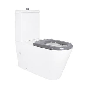 Унітаз підлоговий Qtap Freedom інклюзивний Rimless безобідковий із сидінням Soft-Close WHITE QT22226098W