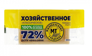 Мило для прання Миловарні традиції Господарське Класичне 72% 200 г 4820195503232