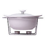 Марміт керамічний круглий 32 * 14,5 * 24см Kamille 2,4 л з підставкою, фото 4