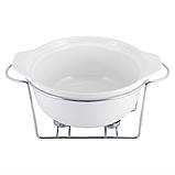 Марміт керамічний круглий 32 * 14,5 * 24см Kamille 2,4 л з підставкою, фото 5