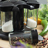 Набір ємностей для спецій Kamille 8 шт на круглій підставці, фото 5