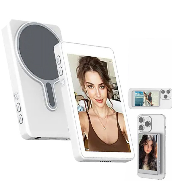 Магнітний селфі-екран RK-40A Ultra (Bluetooth версія) білий, фото 1