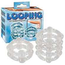 Набір ерекційних кілець для пеніса та яєчок Looping Penis Ring