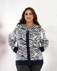 Кофта жіноча на замку ангора р 54р мікс 5 шт. Зебра
