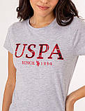 Жіноча футболка US Polo Assn з логотипом 1159842346 (Сірий S), фото 5