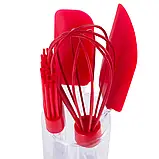 Набір силіконового кухонного приладдя Kamille (4 предмети: пензлик, віночок, 2 лопатки), фото 2