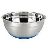 Миска 26х12 см Kamille з нержавіючої сталі з силіконовим дном, фото 2