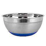 Миска 26х12 см Kamille з нержавіючої сталі з силіконовим дном, фото 3