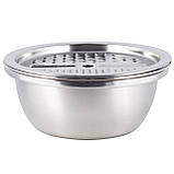 Набір 3 в 1 Kamille миска, друшляк, кришка з терткою, фото 4