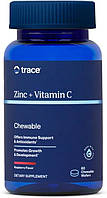 Trace Minerals Zinc + Vitamin C / Цинк і вітамін C смак малина 60 жувальних таблеток