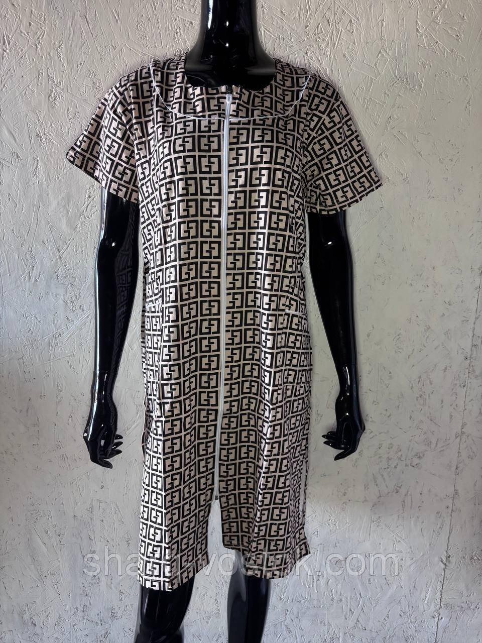 Жіночий халат з рукавом (50-60), фото 1