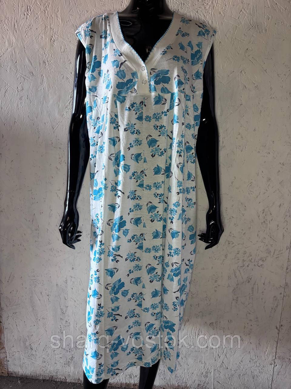 Нічна сорочка батал без рукави, фото 1