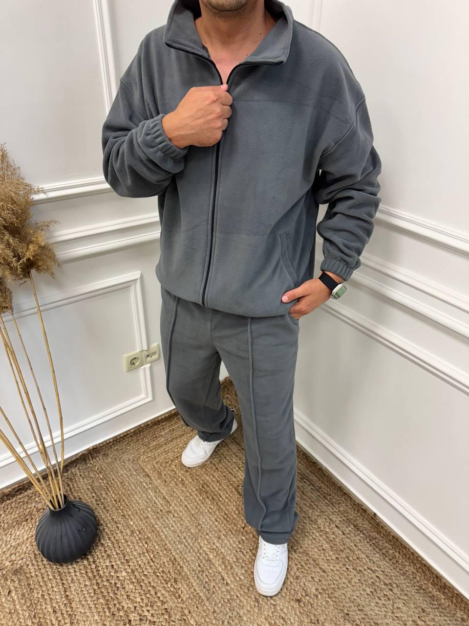 Чоловічий теплий флісовий костюм, фото 1