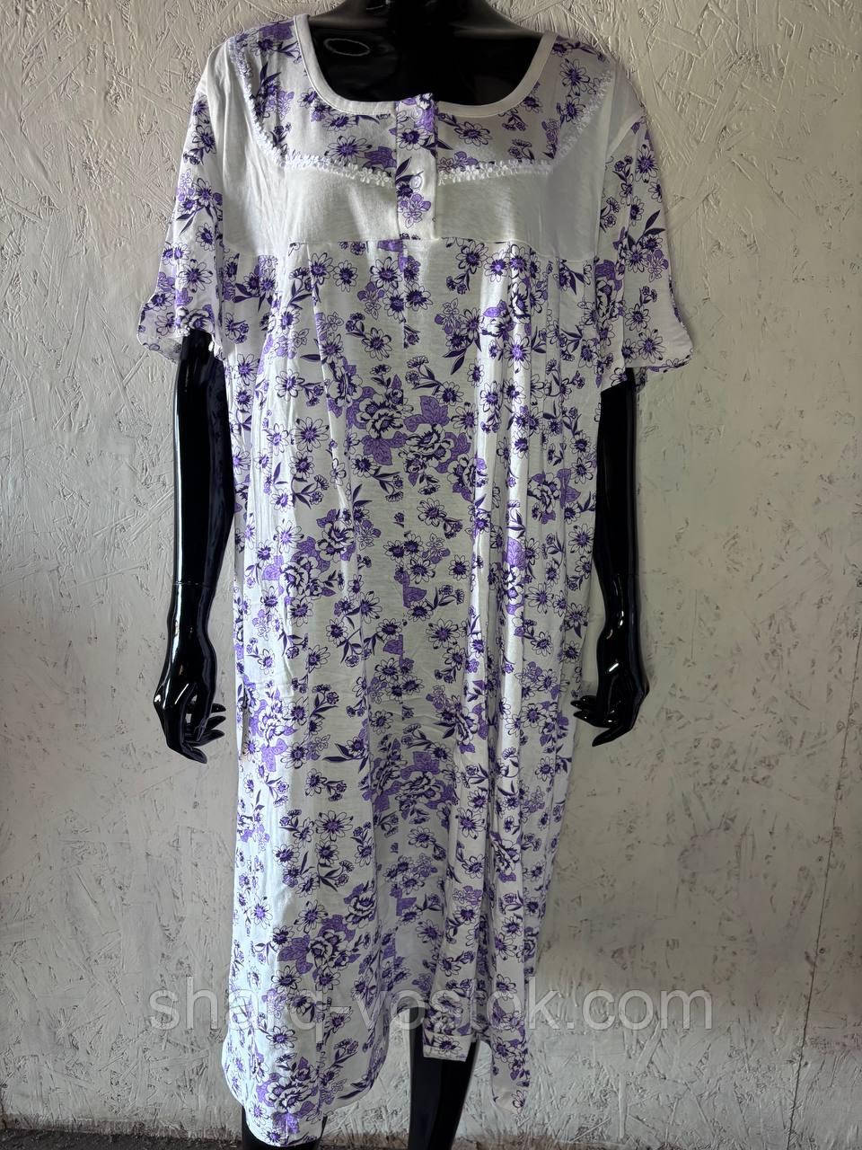 Сорочка жіноча батал на ґудзик, фото 1