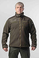Тактична військова флісова кофта олива на блискавці