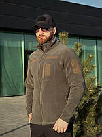 Чоловіча тепла військова флісова кофта на блискавці