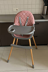 Дитячий регульований Стільчик для годування EL CAMINO ME 1111 LUMI рожевий для дівчинки