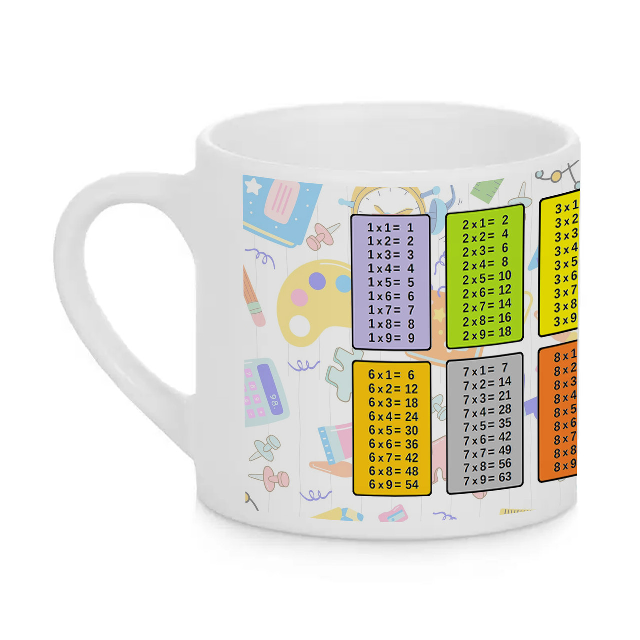 Чашка дитяча з друком "Табличка множення" (колір білий) (30131), фото 1