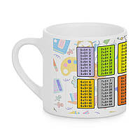 Чашка дитяча з друком "Табличка множення" (колір білий) (30131)