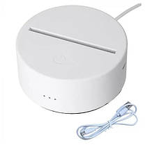 Настільна LED лампа нічник RGB Пісочний годинник 3D Sandscape, чорний пісок, фото 4