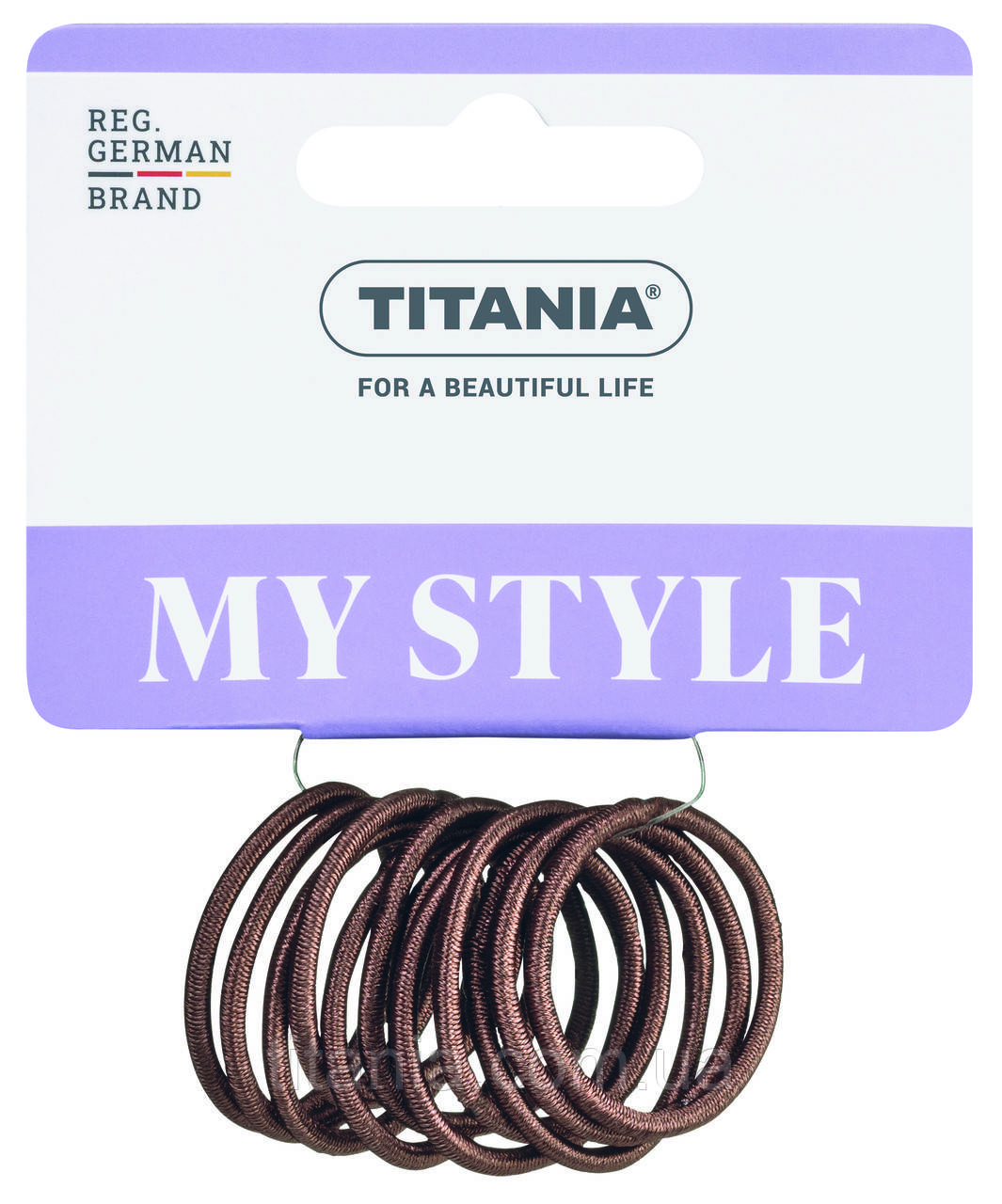 Набір гумок для волосся 12 шт. (коричневі) TITANIA 7801, фото 1