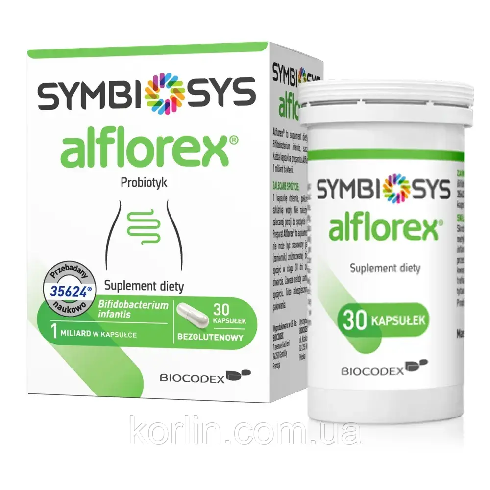 Symbiosys Alflorex Сімбіосіс Альфлорекс, відновлення кишкової мікробіоти, 30 капсул, фото 1