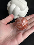 Вогняний полумʼяний кварц сфера шар з натурального каменю кварц куля з кварцу 41 мм., фото 7