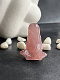 Гея богиня Землі статуетка фігурка з натурального каменю полуничний кварц., фото 2