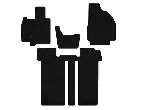 Килимки текстильні Premium  2 ряди  6-ти місний  Чорний  для Toyota Previa 2006-2019 рр, фото 1